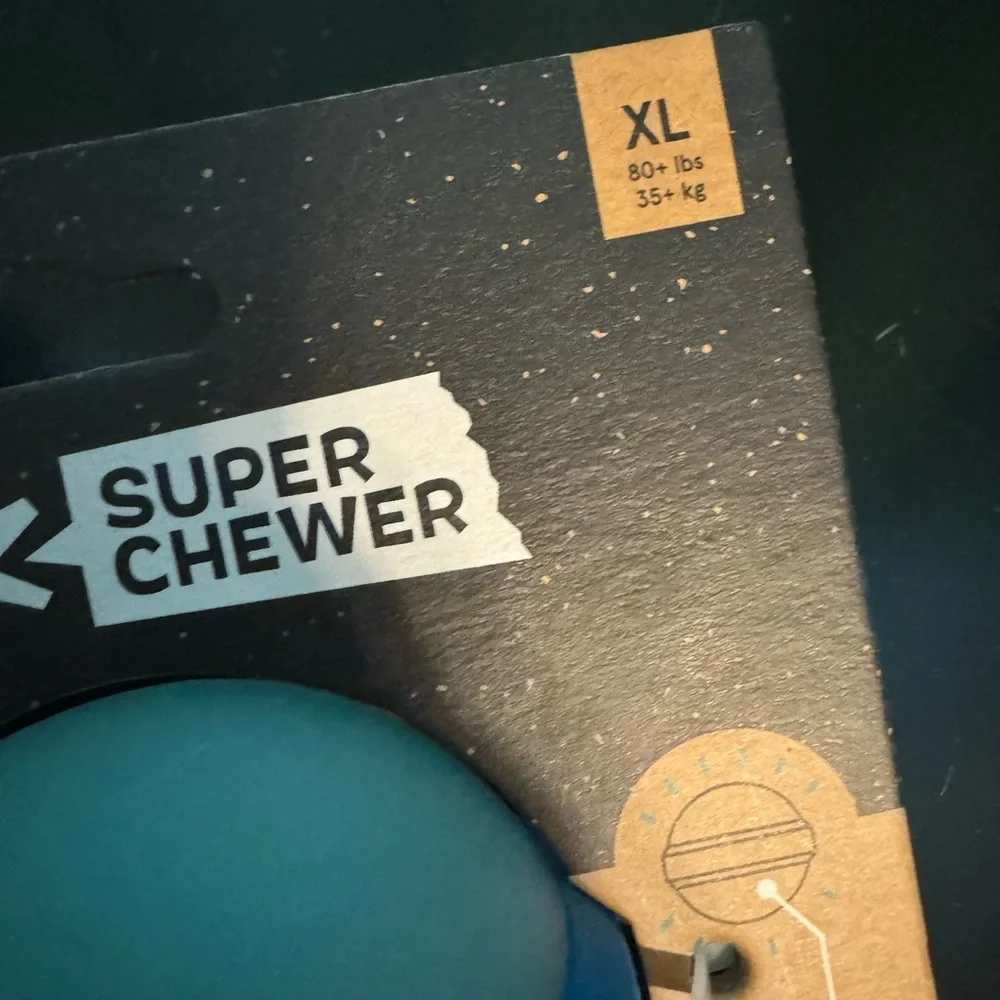 Bark Box Super Chewer XL Glow Ball squeaks Dog Toy